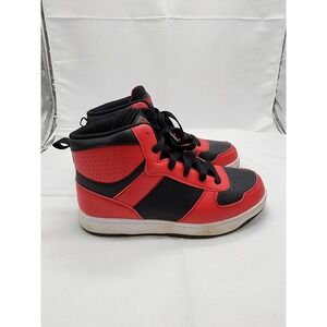 FUBU High Top Sneakers Red Black Basketball Shoes Youth Size 5 M
